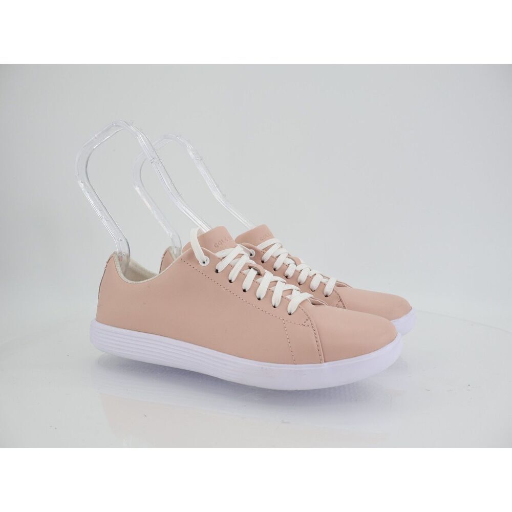 Cole Haan Women's Grand Crosscourt Sneaker Size 7 Nude Beige Lace Up Leather